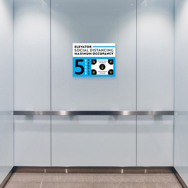 Maximum Occupancy of 5 Elevator Sign Fashion - Image 4