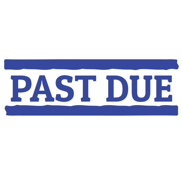 Double Line Past Due Stamp For Discount - Image 3