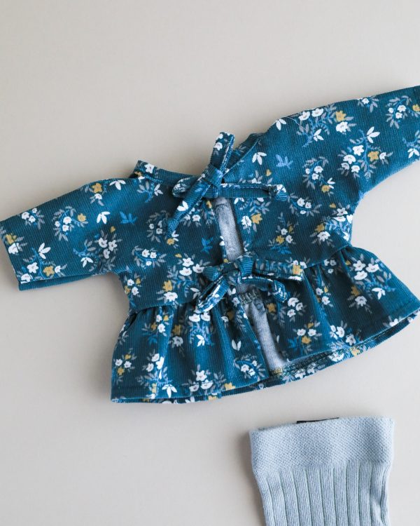 Minikane Doll Clothes | 2-Piece Top & Legging Set - Mint Floral Online Sale - Image 3